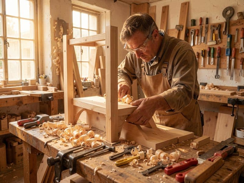 Taller de carpintería de madera a medida en Teo